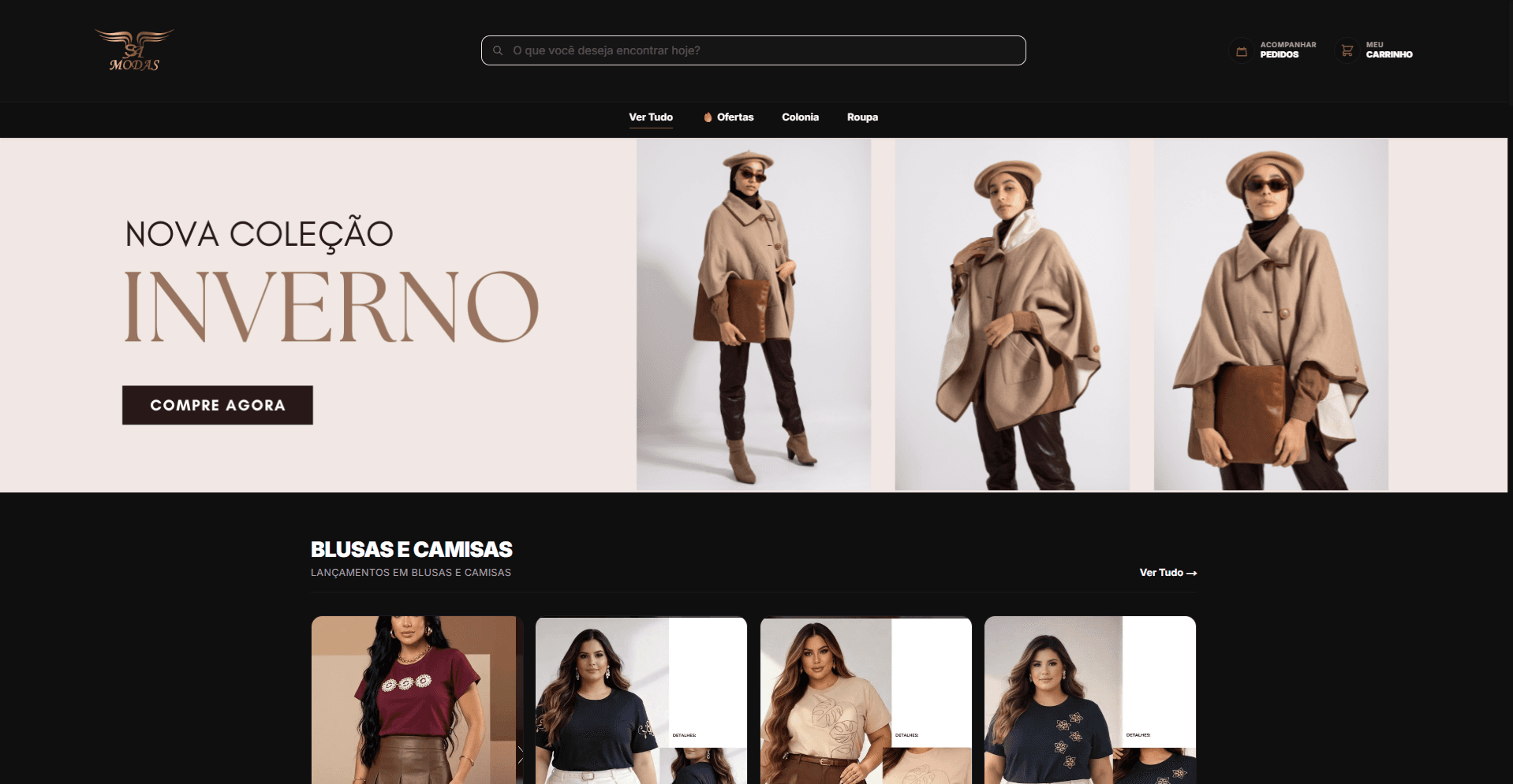 Tela do sistema no notebook